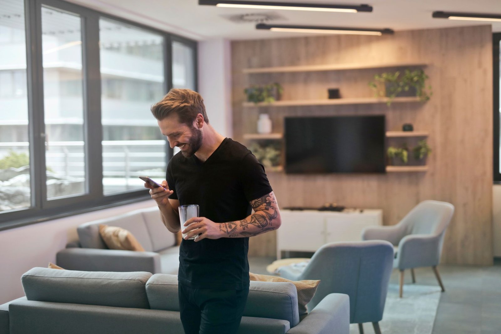 Adult reviewing plans for a respectful meeting in a quiet lounge