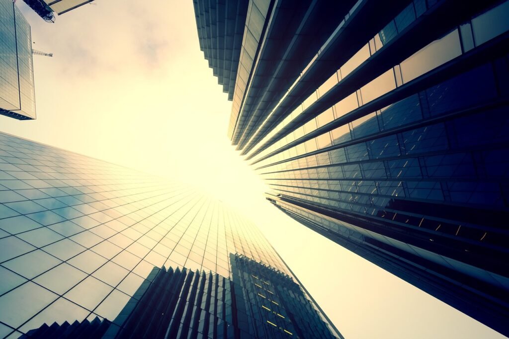 london, skyscraper, perspective, heaven, architecture, building, city, modern, glass, england, united kingdom, facade, financ