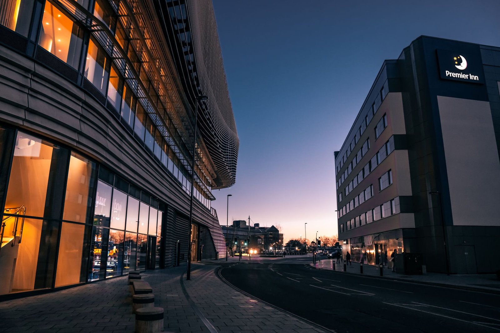 Discreet evening streets in Carlisle
