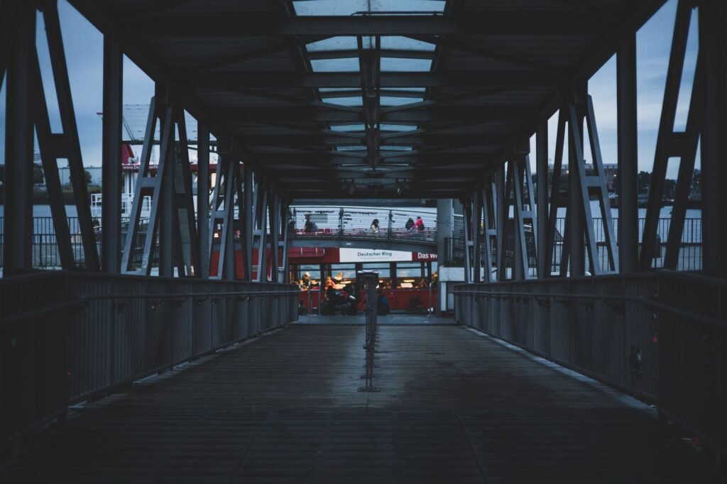 Well-lit Warrington route at dusk