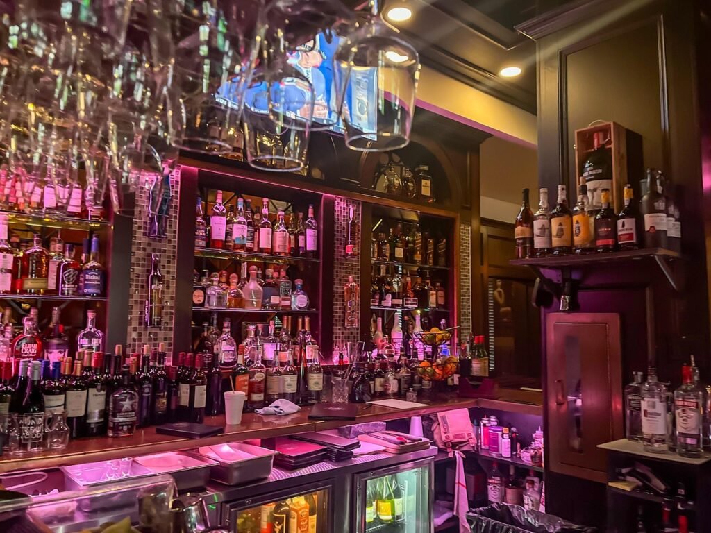 bar, restaurant, dinner, wine, alcohol, nightlife, night, celebration, neon