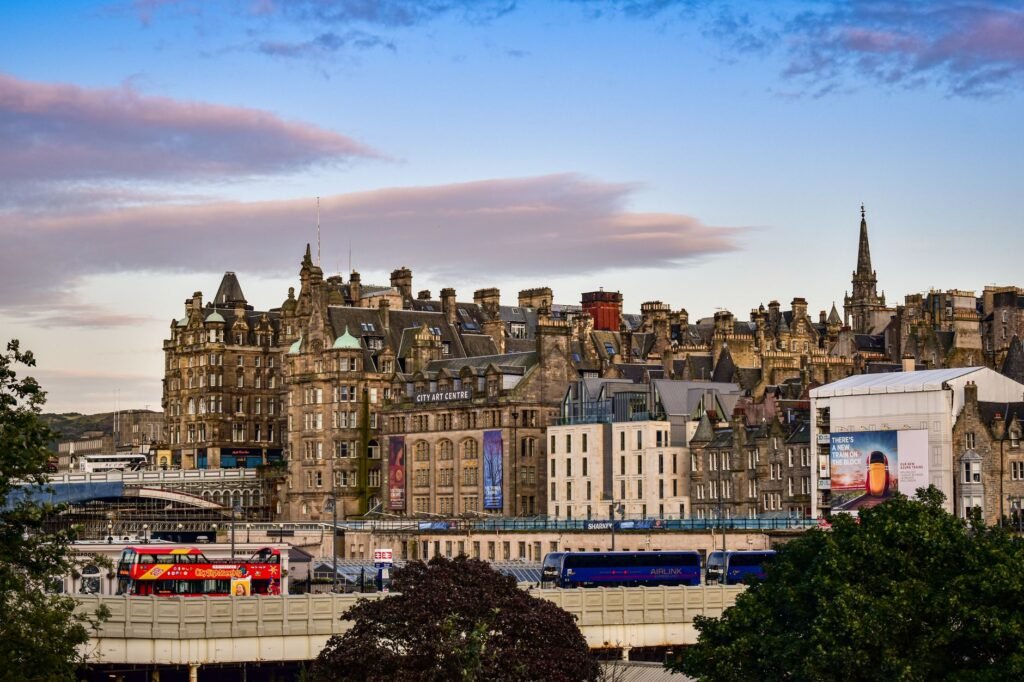 Quiet Ayr town centre near local transport links