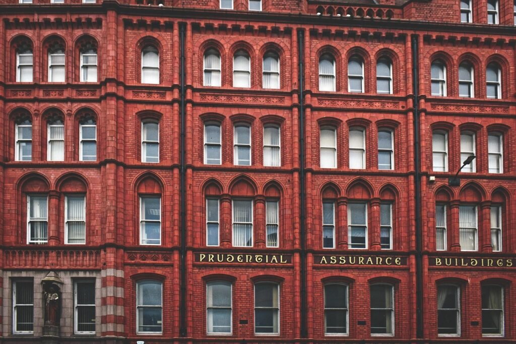 building, architecture, facade, wall, windows, bricks, red building, old, vintage, iconic, liverpool, merseyside
