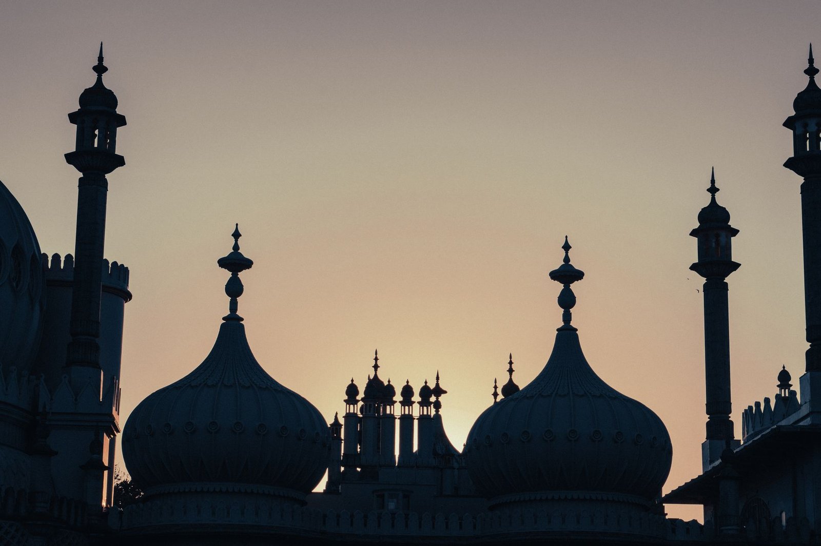 Brighton seafront at evening viewed from a discreet distance