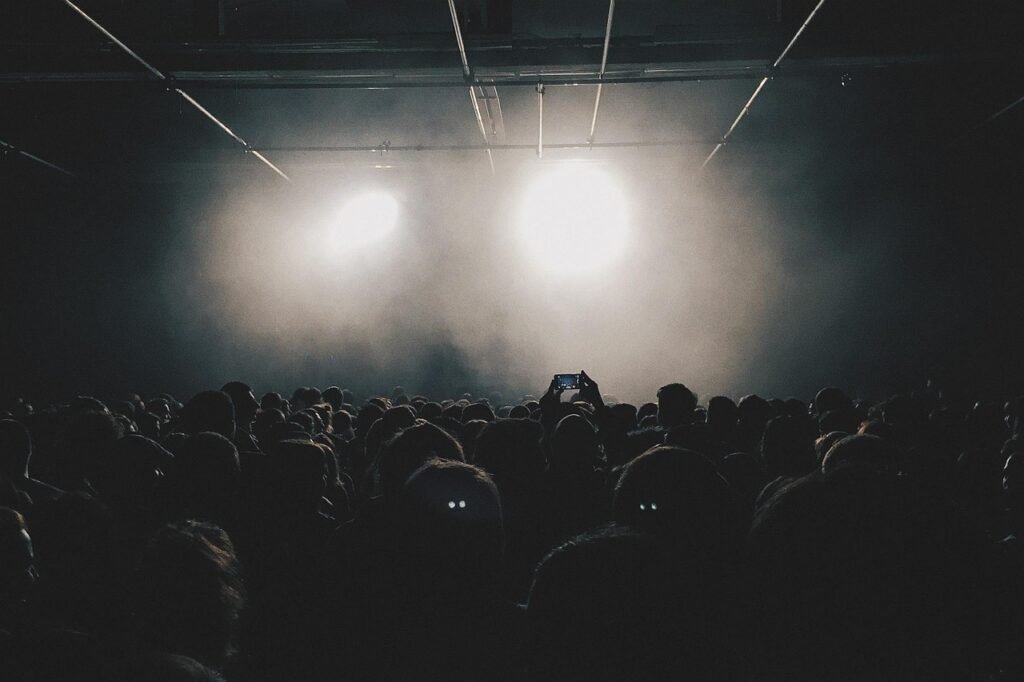 crowd, audience, people, event, concert, music, fans, entertainment, party, festival, rock, light, disco, club, celebration,