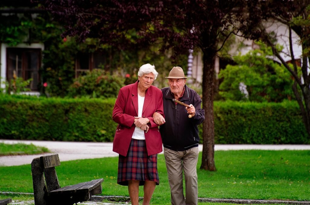 elderly couple, park, walking, couple, autumn, trees, outdoors, nature, elderly couple, elderly couple, elderly couple, elder