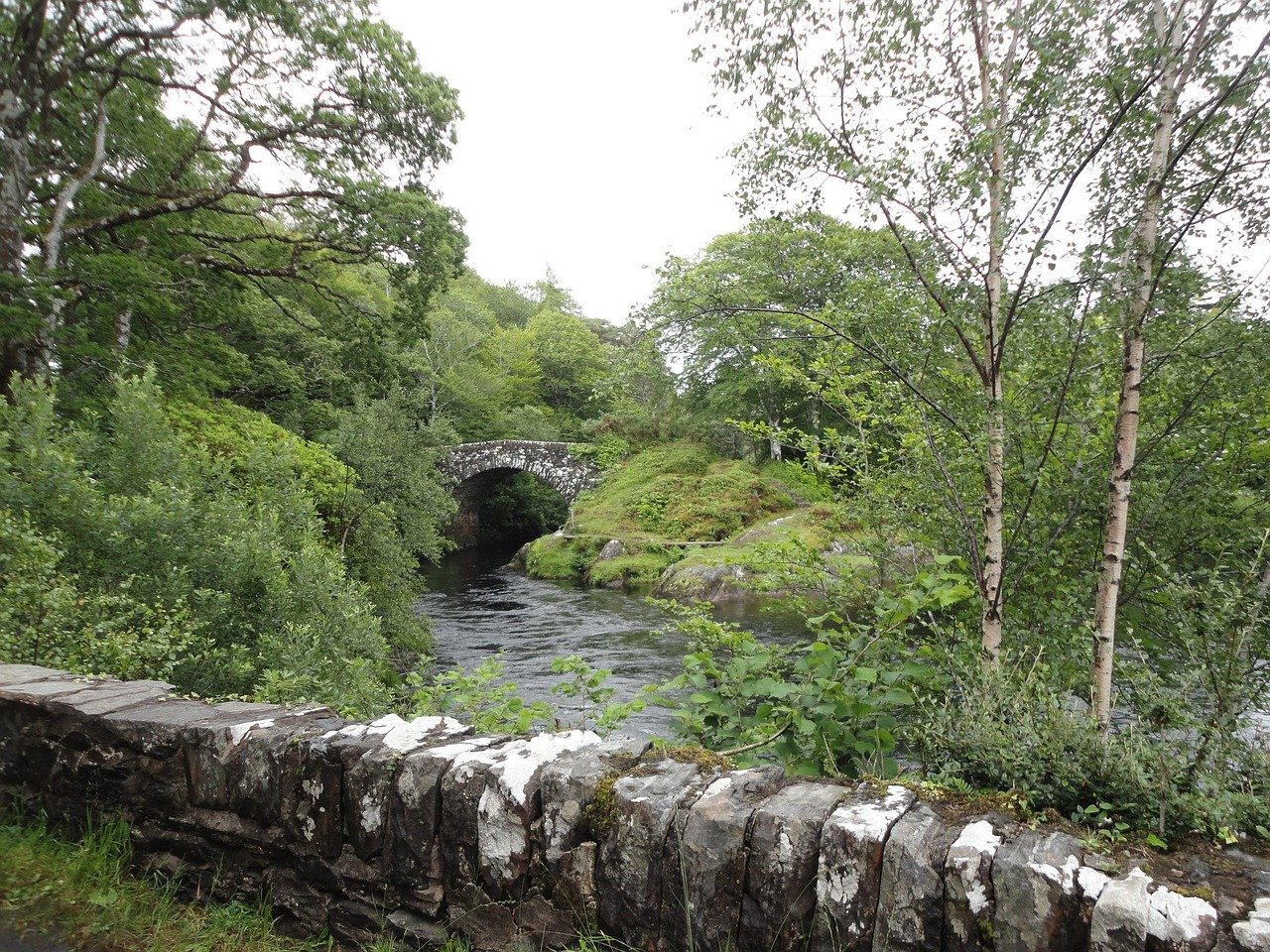 scotland, bridge, green, nature, water, flow, united kingdom, landscape, scotland, scotland, scotland, scotland, scotland