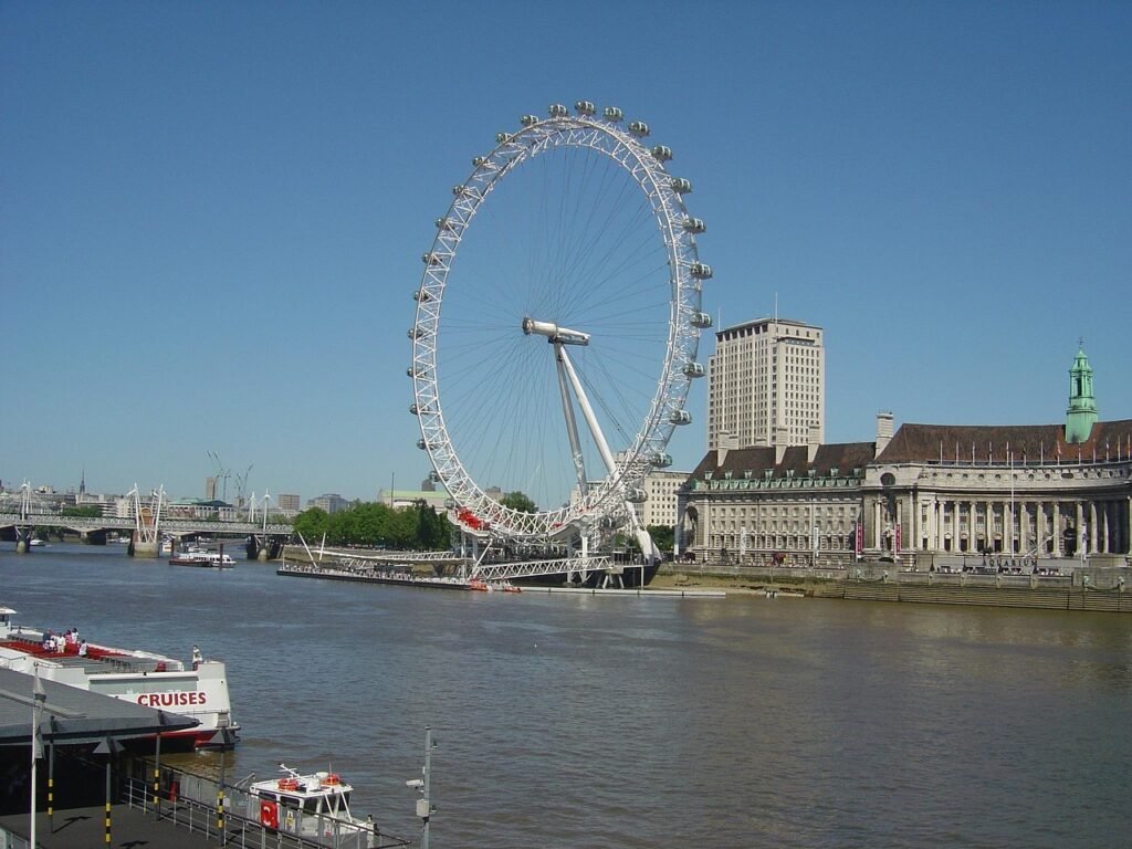 london, eye, wheel, water, river, thames, uk, england, united kingdom, britain, united, kingdom, famous, nature, europe, ferr