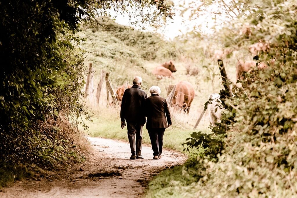 elderly, couple, walking, trail, countryside, rural, retired, leisure, path, elderly, elderly, elderly, elderly, couple, coup