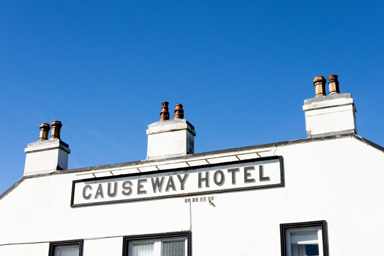 Quiet coastal street in Bognor Regis at early evening