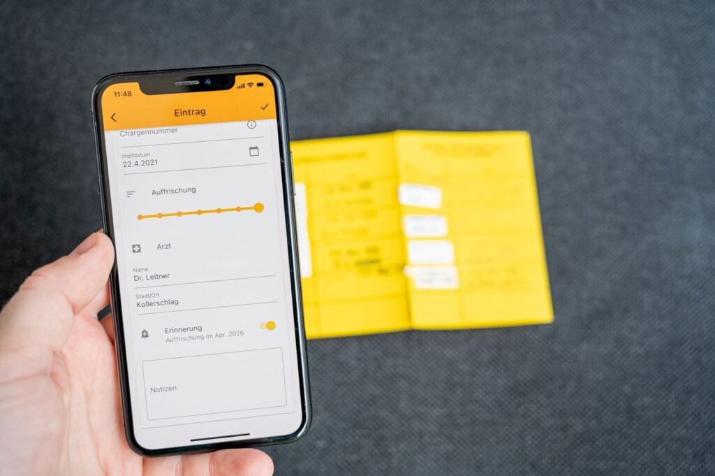 Appointment checklist beside a smartphone and travel card