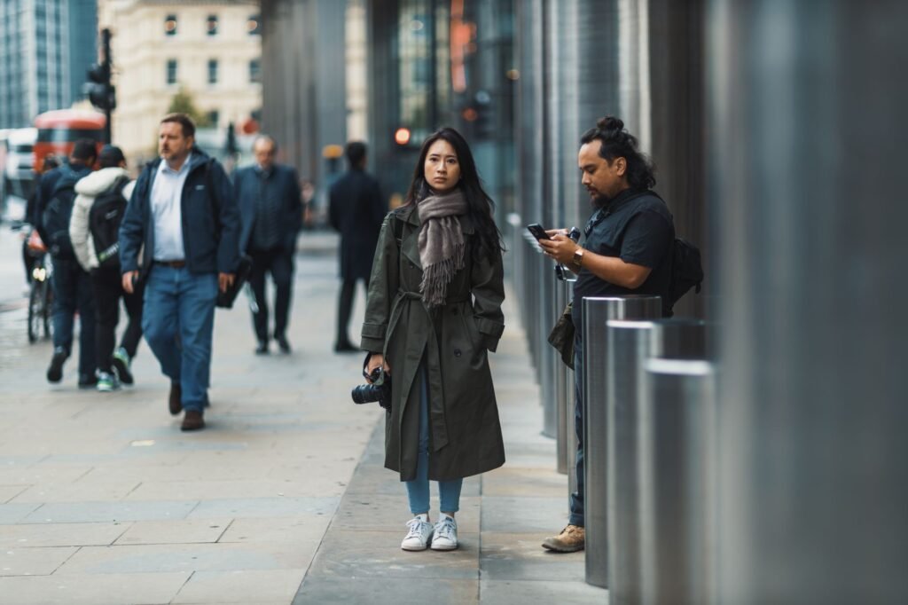 Adults exchanging a respectful booking message in a London café