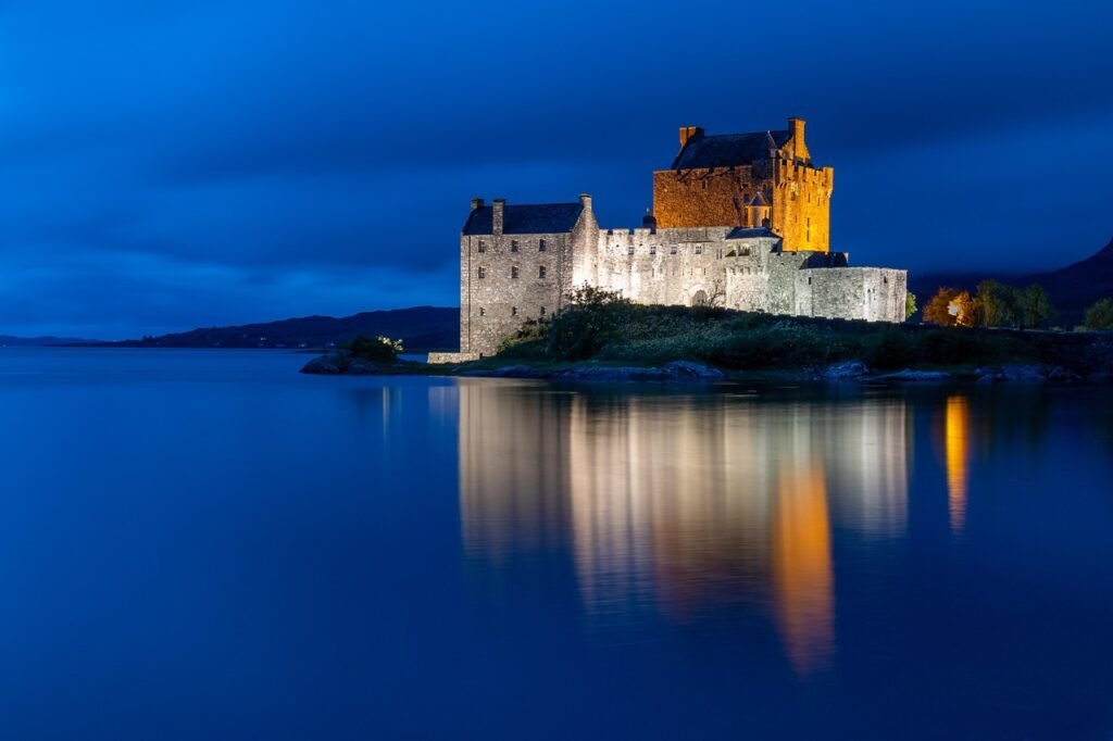 eilean donan, castle, fortress, eilean, citadel, architecture, building, structure, edifice, facade, masonry, donan, heritage