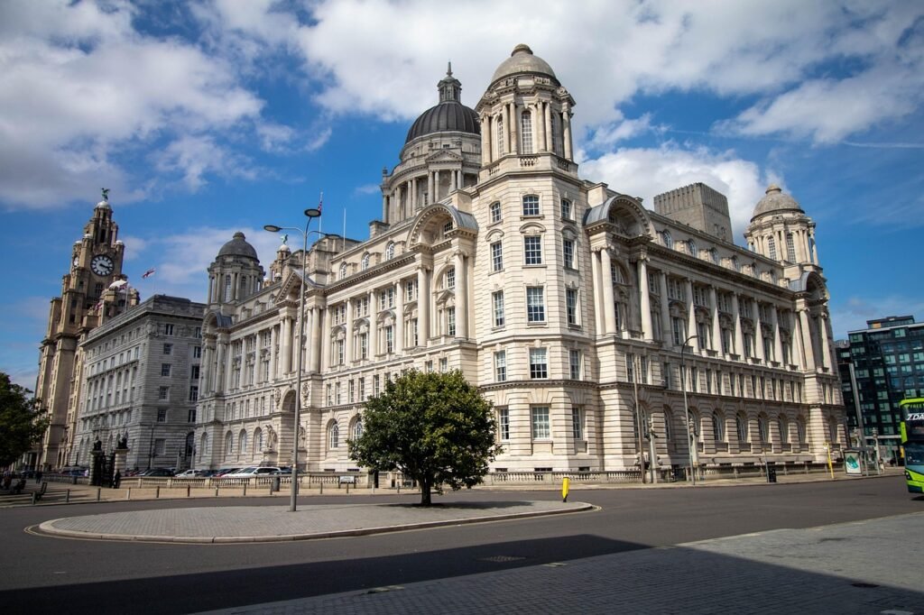 liverpool, 3, graces, pier, head, waterfront, cityscape, city, architecture, skyline, buildings, urban, tourism, uk, england,