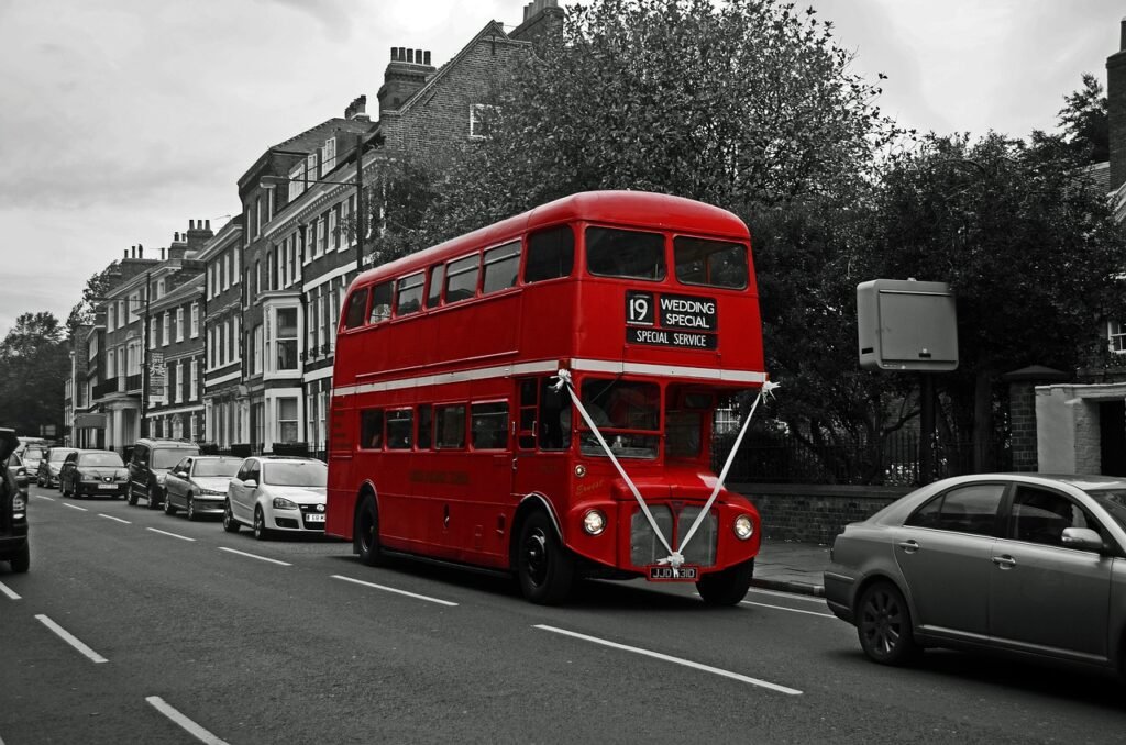bus, double decker, england, english, europe, famous, london, red, united kingdom, travel, history, tourism, trip, gray trave