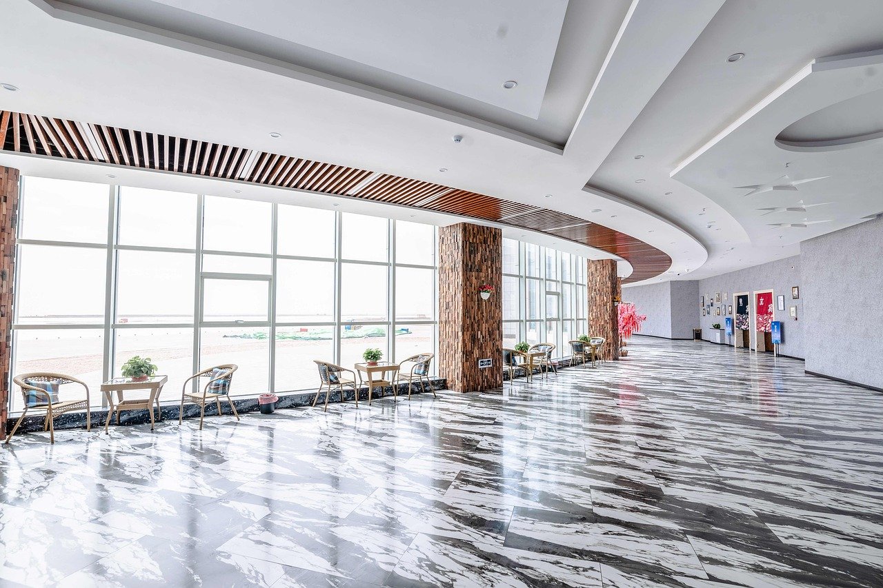 hotel, interior, lounge, hallway, furniture, chairs, tables, windows, interior design, waiting area, lounge, lounge, lounge,