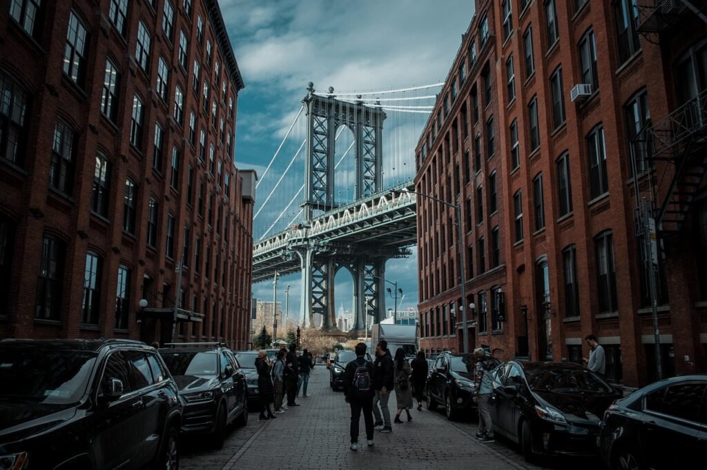 dumbo, manhattan bridge, nyc, new york city, bridge, architecture, city, building, america, usa, urban, brooklyn, ny, travel,