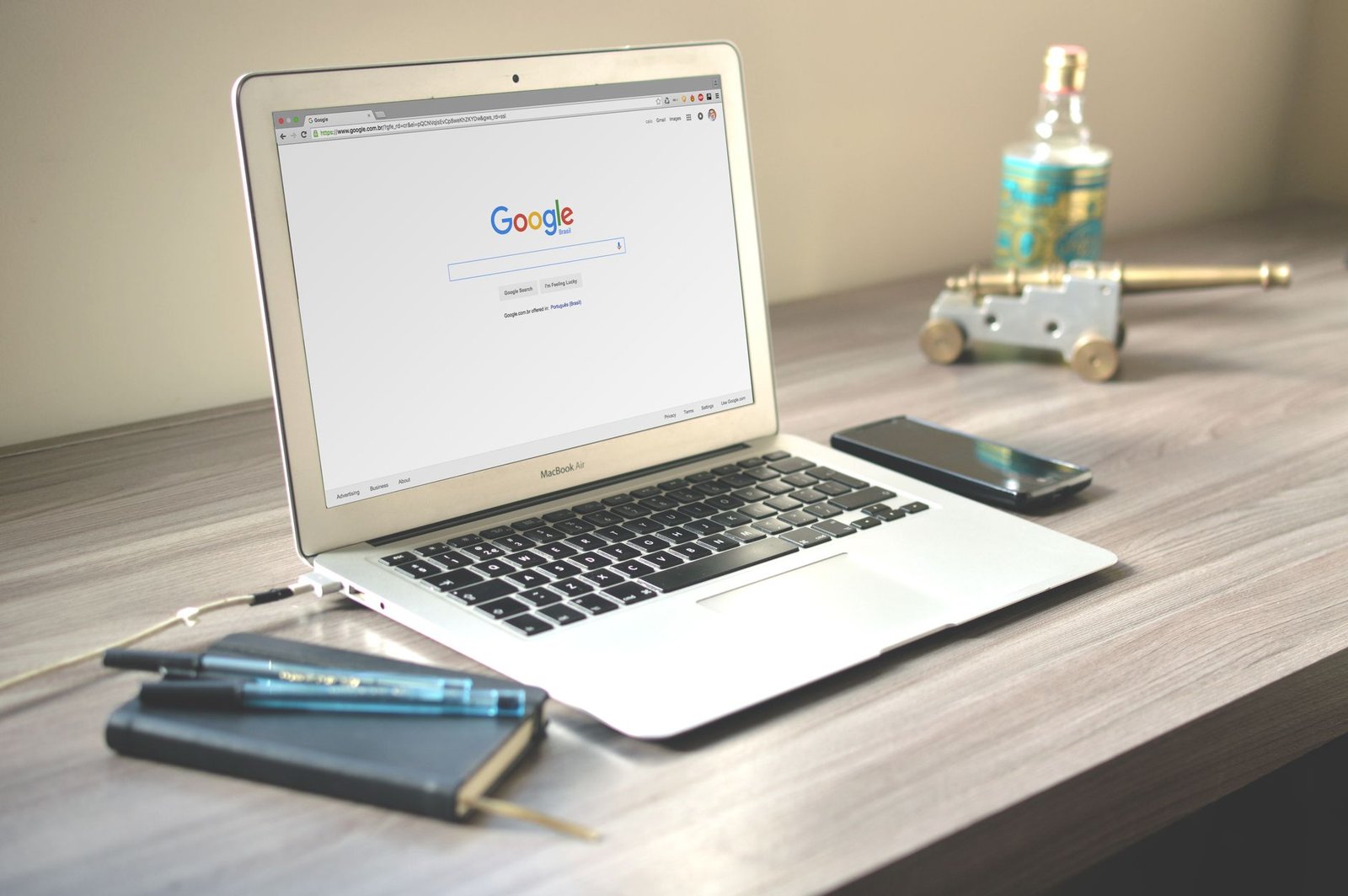 Smartphone and notebook used to research an adult directory