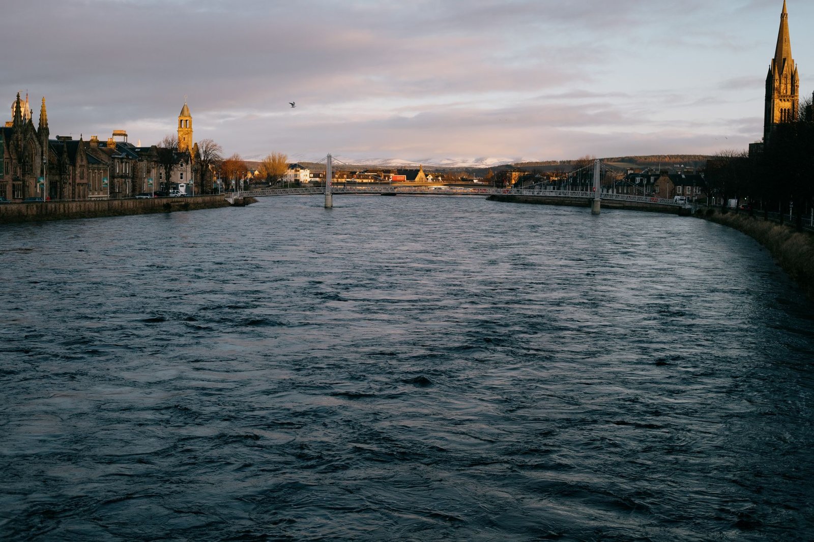 Evening view of Inverness and the River Ness