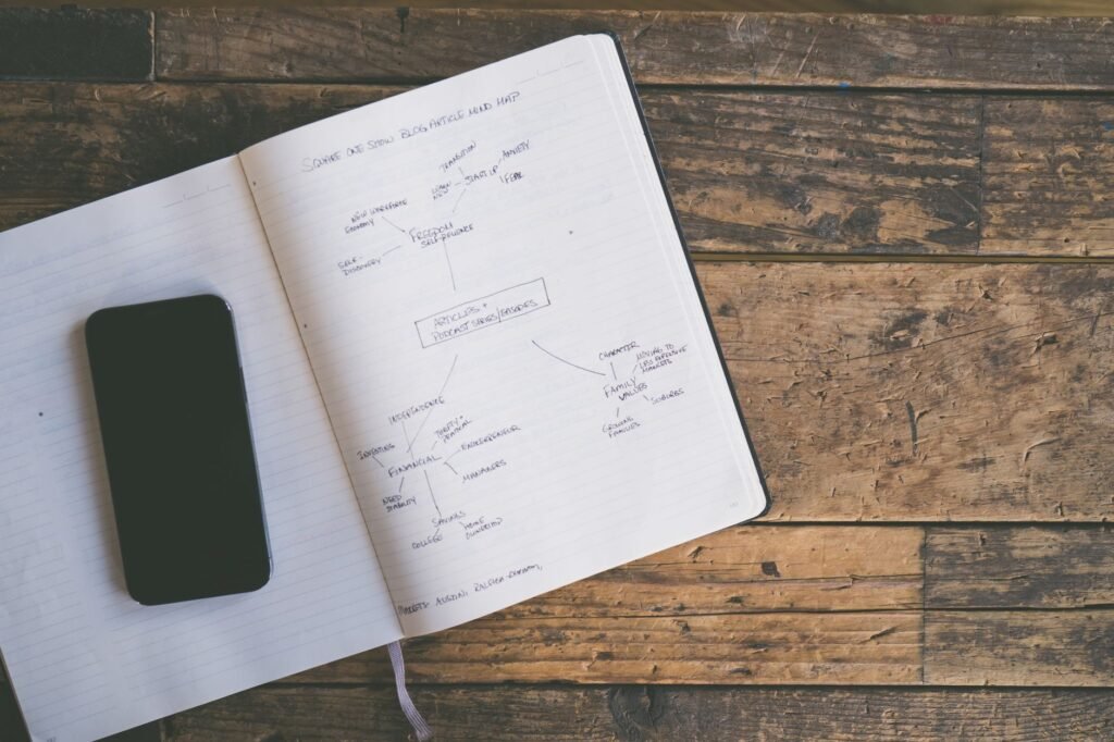 Reviewing a directory profile and booking notes on a smartphone