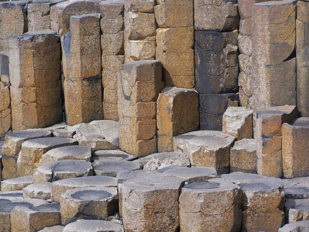 giant's causeway, northern ireland, ireland, basalt, pillar, rock, structure, nature, landscape, rock formation, united kingd