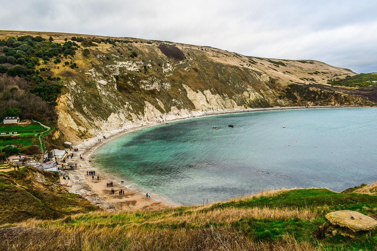 lulworth cove, landscape, beach, bay, travel, nature, tourism, dorset, england, uk, united kingdom