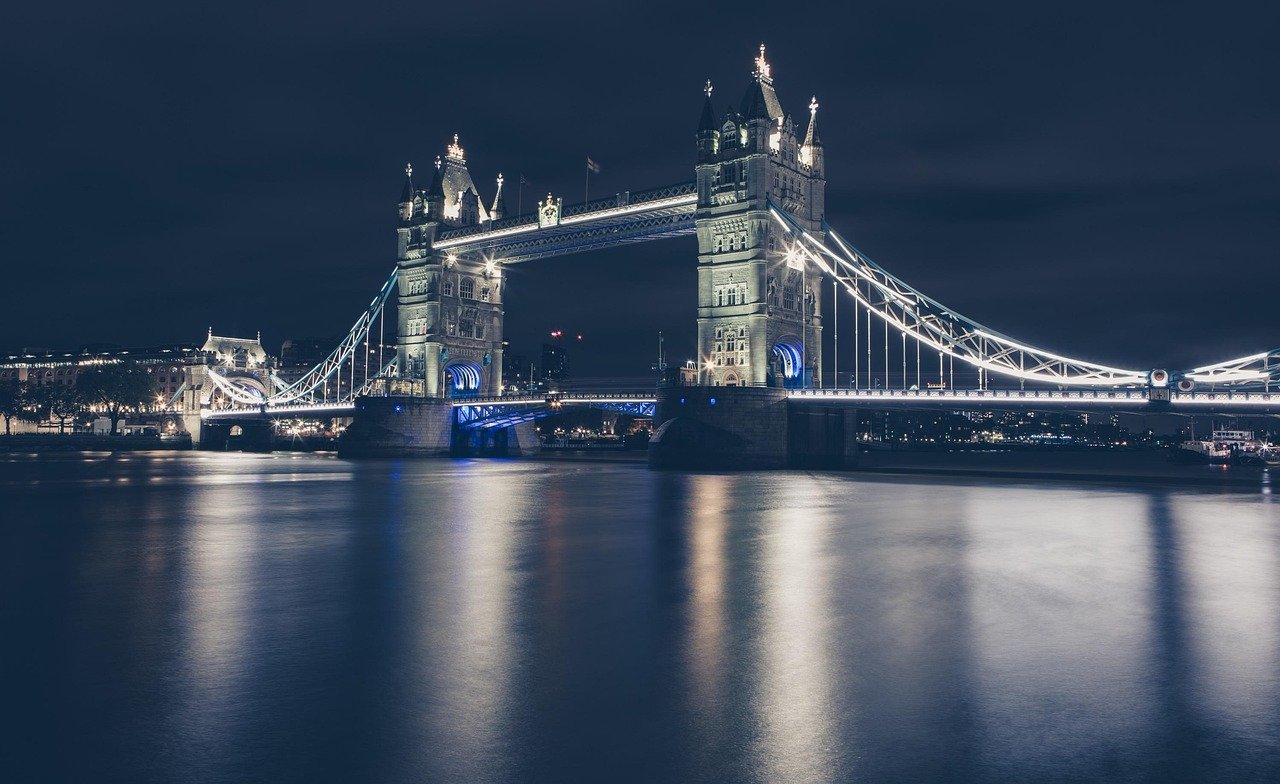 tower bridge, river, night, lights, reflection, water, bridge, landmark, historic, historical, architecture, illuminated, eve