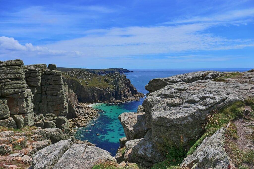 england, cornwall, land's end, coast, landscape, united kingdom, cornish, heaven, water, rock, ocean, uk, scenic, nature, cli