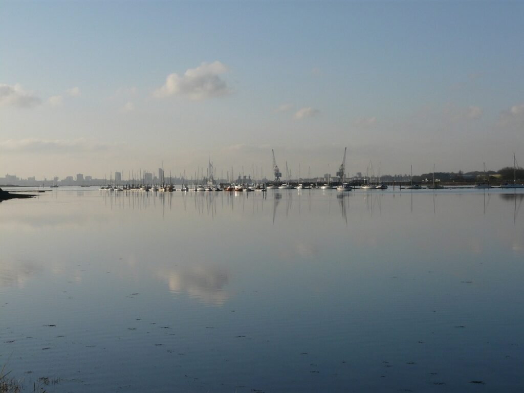 calm, portsmouth, harbour, nature, harbour city, water, peaceful