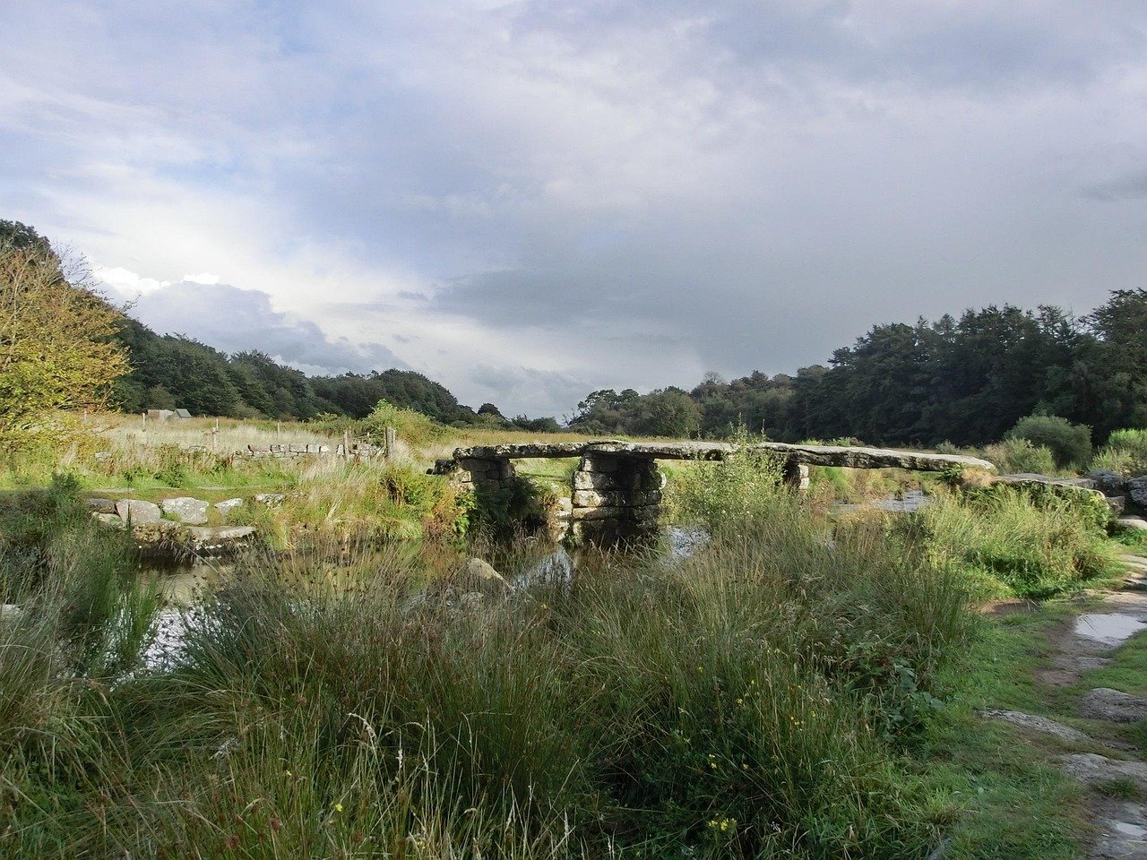 dartmoor, england, united kingdom, devon, landscape, high moor, national park, bridge, stone bridge, dartmoor, dartmoor, dart