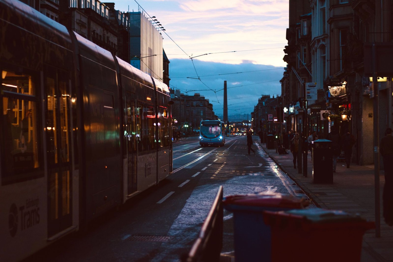 Quiet Stoke-on-Trent street in the early evening