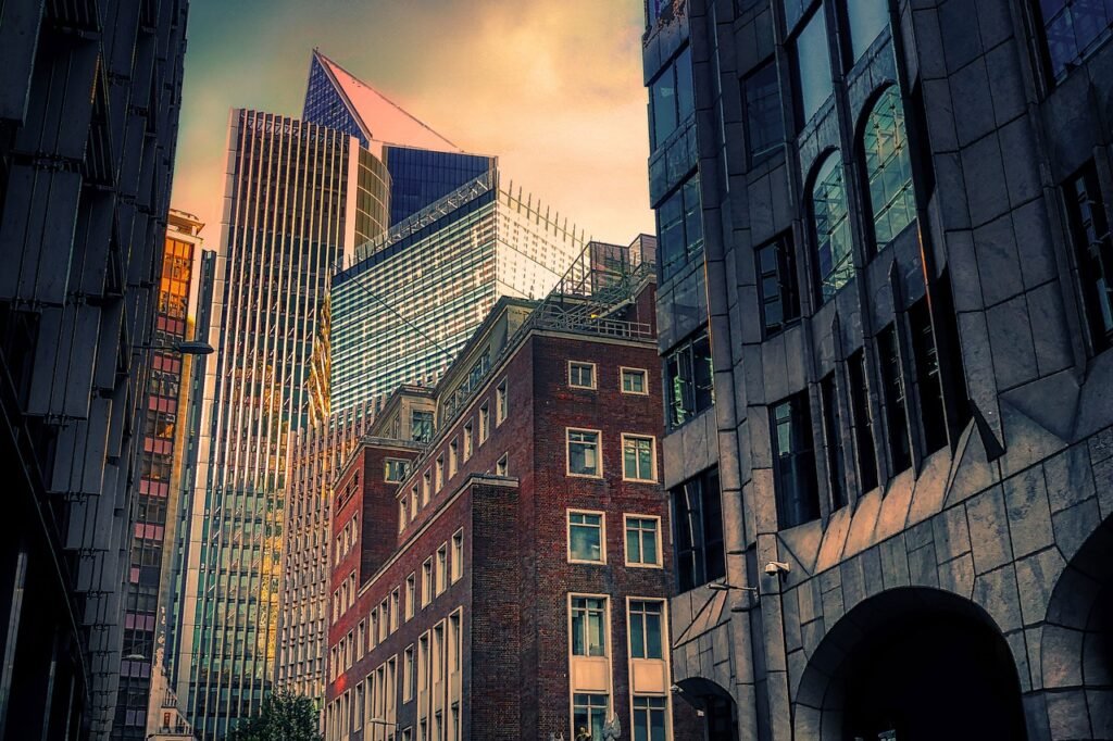 buildings, architecture, city, urban, skyline, modern buildings, office buildings, metropolis, downtown, london, england, uni