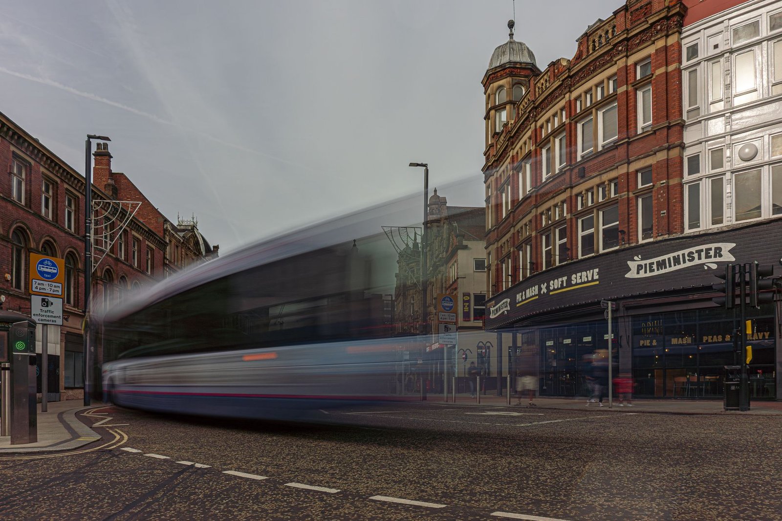A discreet Walsall town-centre street at evening