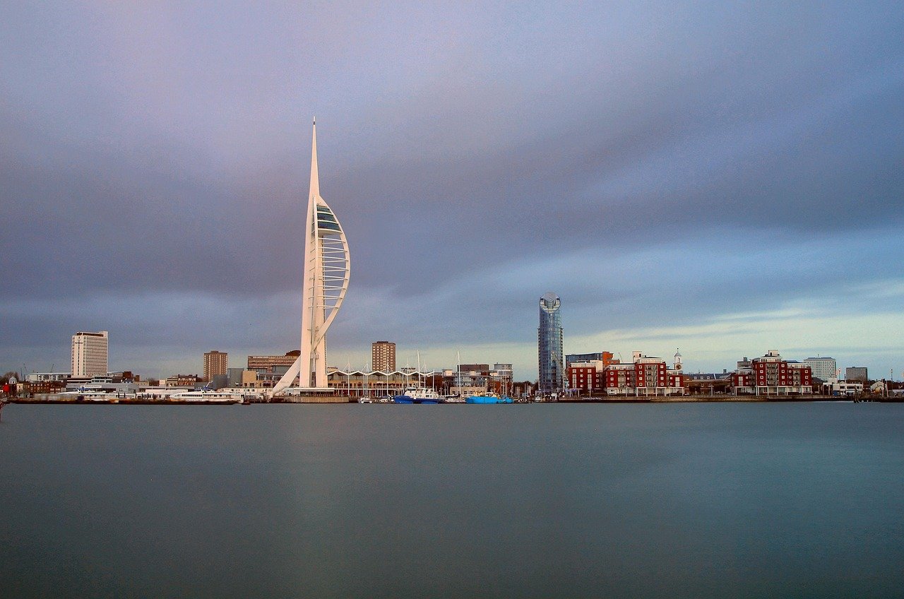 spinnaker tower, portsmouth, port, united kingdom, harbor, landmark, portsmouth, portsmouth, portsmouth, portsmouth, portsmou