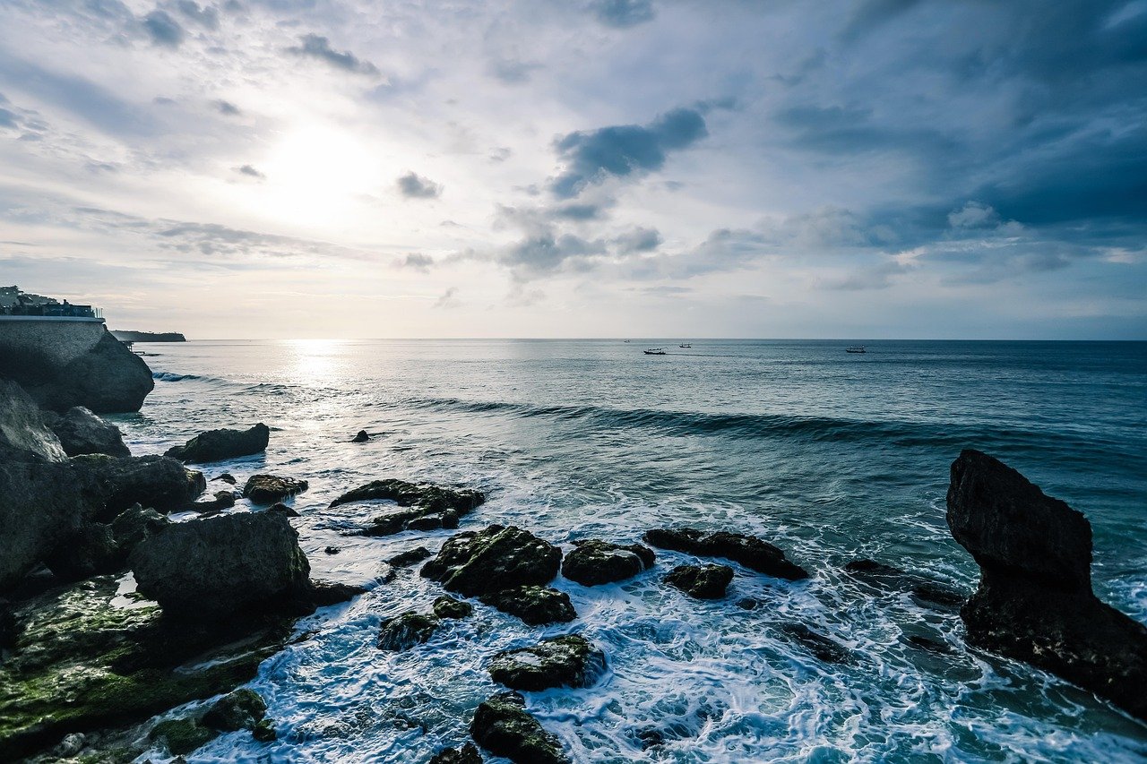 sea, rock, beach, ocean, sunset, coast, rocks, lake, sky, stones, landscape, nature, travel, italy, coastline, scotland, ligh