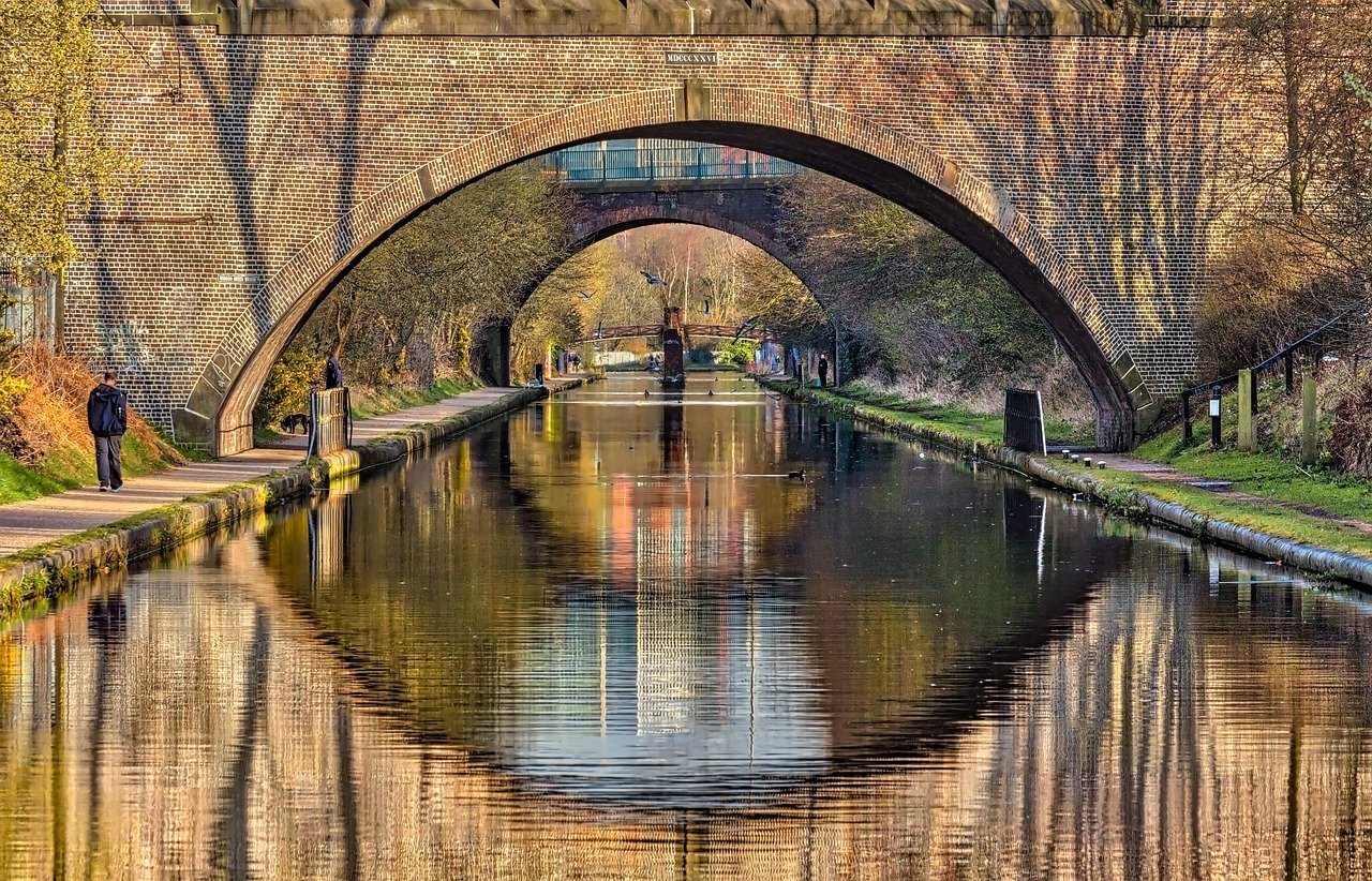 winson green, canal, bridges, brown bridge, England, United Kingdom, Birmingham