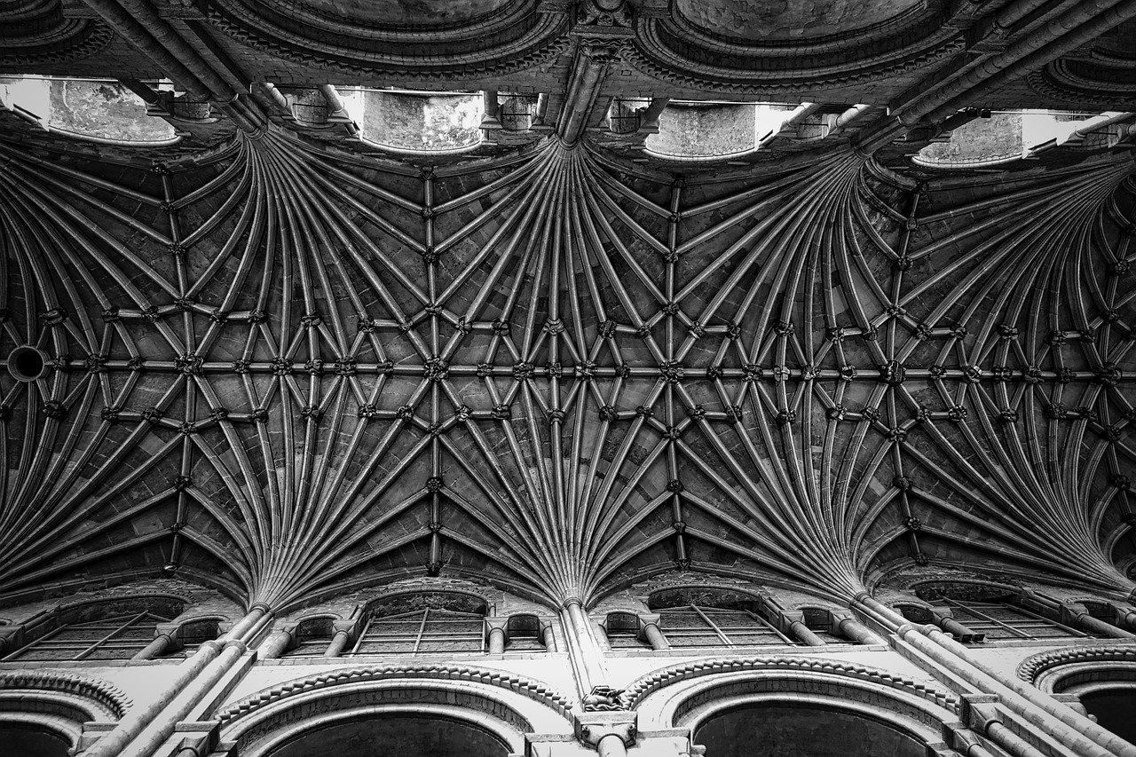 ceiling, norwich cathedral, classical, christian, religion, architecture, norfolk, medieval, interior, spiritual, perspective