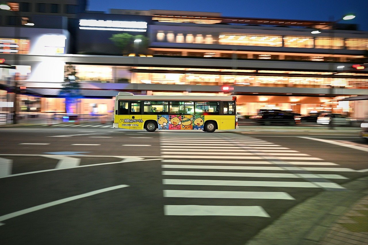 city, night, crosswalk, road, urban, street, night view