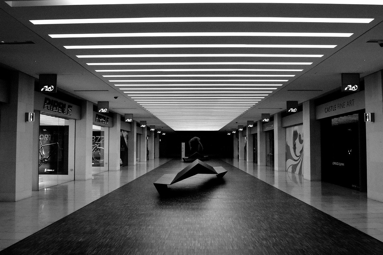 hallway, corridor, building, lobby, indoors, architecture, business, empty, horizontal plane, modern, room, inside, space, sh
