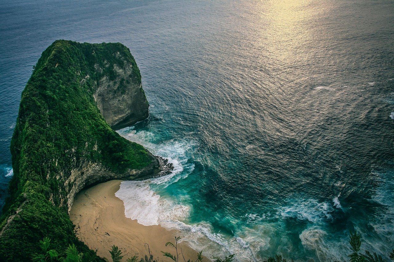cliff, coast, beach, island, coastline, seashore, sea, ocean, water, scenery, scenic, nature, sunset, sunrise, dawn, dusk, ba