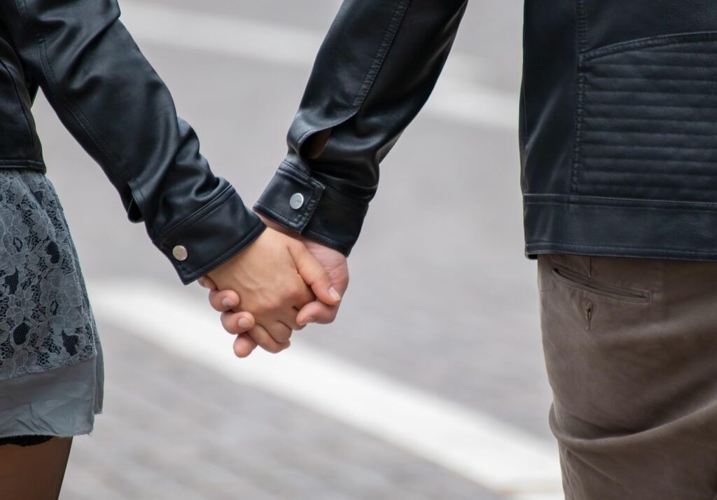 love, woman, man, romantic, go, stroll, together, romance, happy, pair, leather, leather jacket, happyvalentine's, love, love