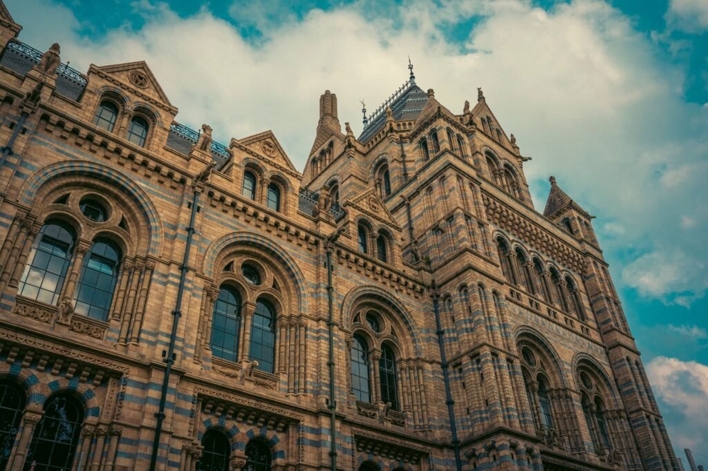 Captivating view of the iconic Natural History Museum's architecture in London.