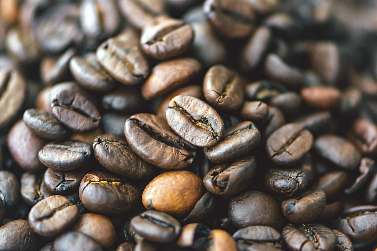 coffee, caffeine, roasted coffee beans, coffee beans, coffee roasting, stimulant, black coffee, coffee seeds, cafe, in a stor