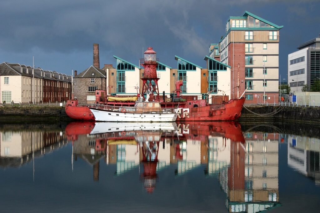 boat, harbor, coast, sea, ship, water, nature, bay, quay, seaside, storm, sky, dundee, scotland