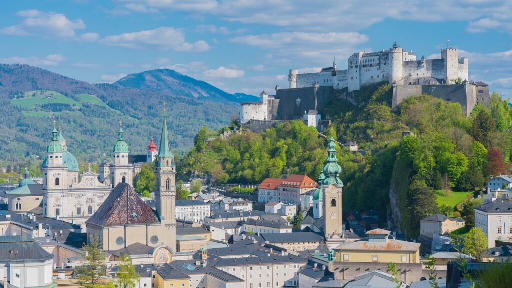 salzburg, the city of mozart, fortress, castle, historic centre, architecture, city, historical, historic center, churches, t