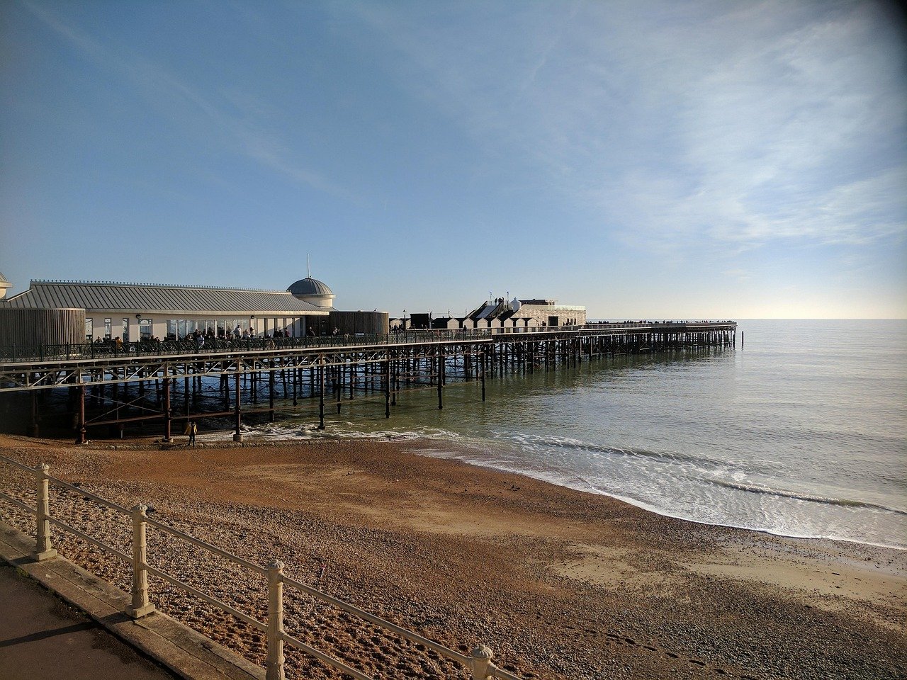 pier, seaside, coast, nature, sand, sea, hastings pier, jetty, beach, sky, sussex, english channel, England, United Kingdom,