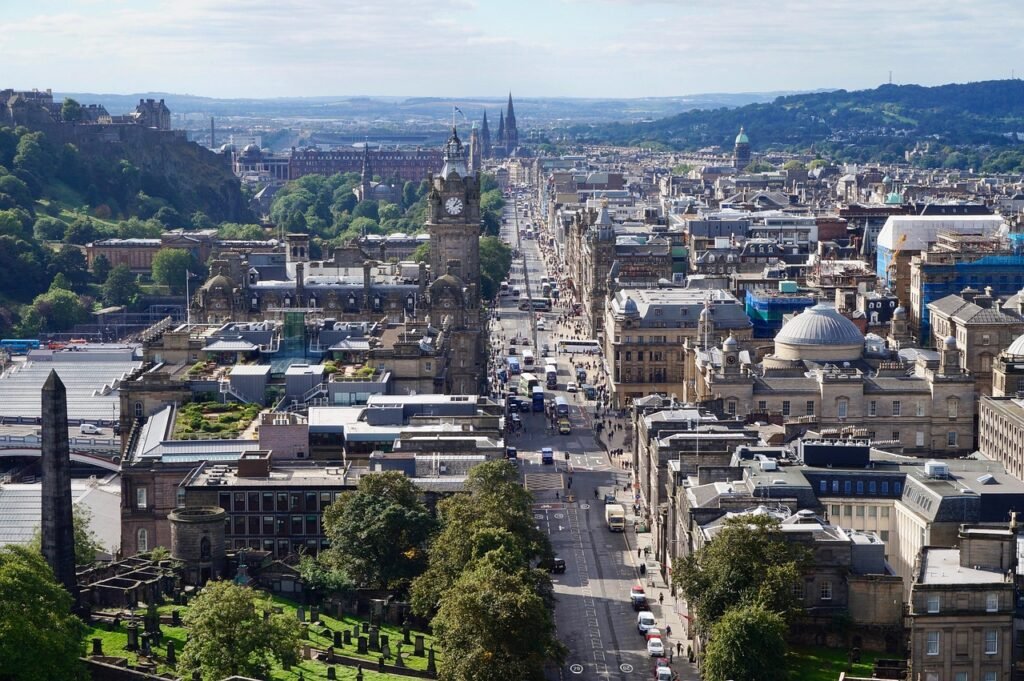 edinburgh, scotland, city, architecture, uk, europe, building, landmark, castle, scottish, old, capital, monument, nature, ki