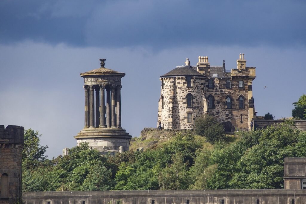 dugald stewart monument, calton hill, edinburgh, monument, places of interest, national monument scotland, scotland, edinburg