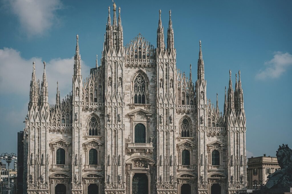 duomo, cathedral, milan, italy, milan cathedral, church, facade, architecture, gothic, religion, historical, landmark, city,