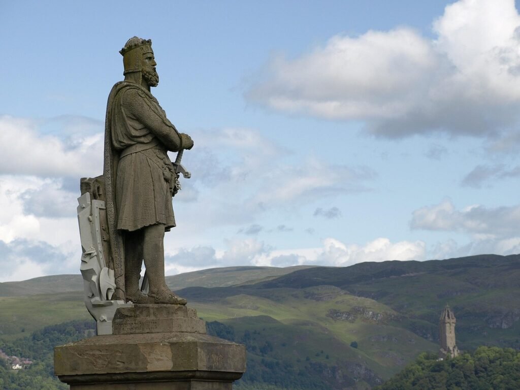 scotland, statue, robert, bruce, king, wallace, monument, stirling, castle, tower, stone, king, stirling, stirling, stirling,